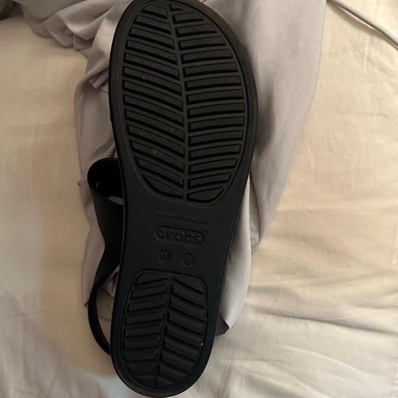 CROCS Black Platform Sandals - Picture 4 of 6